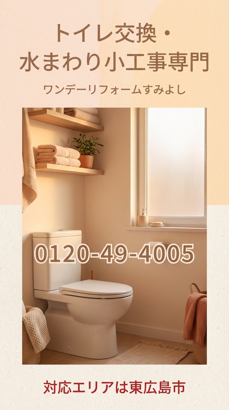 東広島市　ワンデーリフォームすみよし　トイレ交換