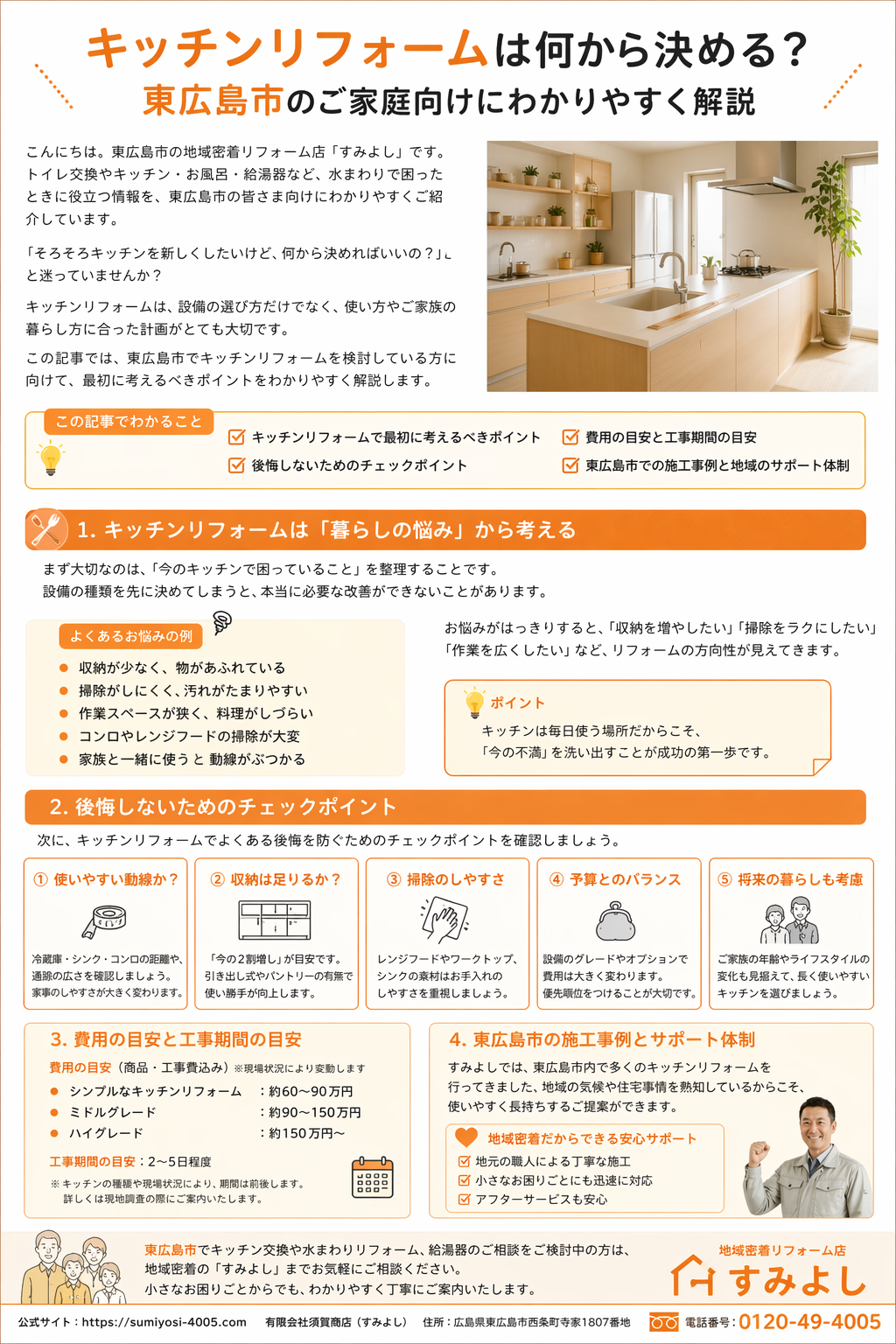 すみよし須賀商店　キッチンリフォーム